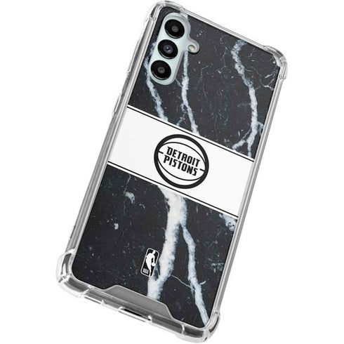 NBA Detroit Pistons Marble Galaxy A15 5G Clear Case